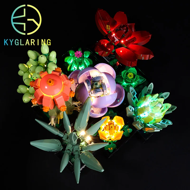 LIGHTAILING LED Succulents Plants Bonsai Blocks Set Compatible With legos 10309 - not include legos set