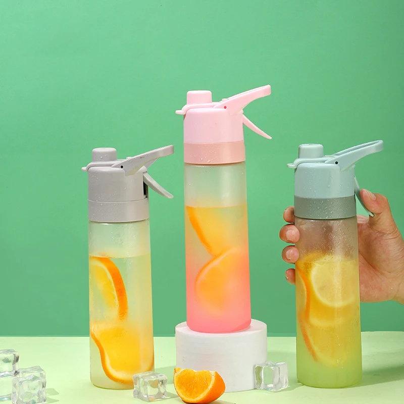 Spray Plastic Space Bottle Creative Student Water Cup Modern Simple Outdoor Sport Water Bottle