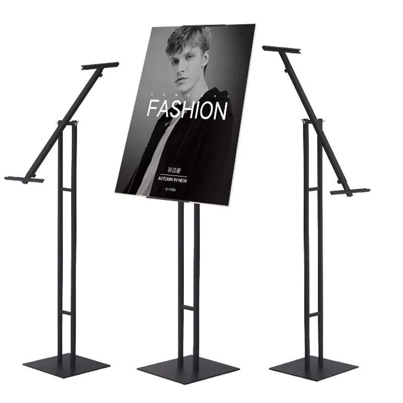 Portable Adjustable Poster Stand Advertising Metal Sign Display Holder Menu Stand For Shopping Malls