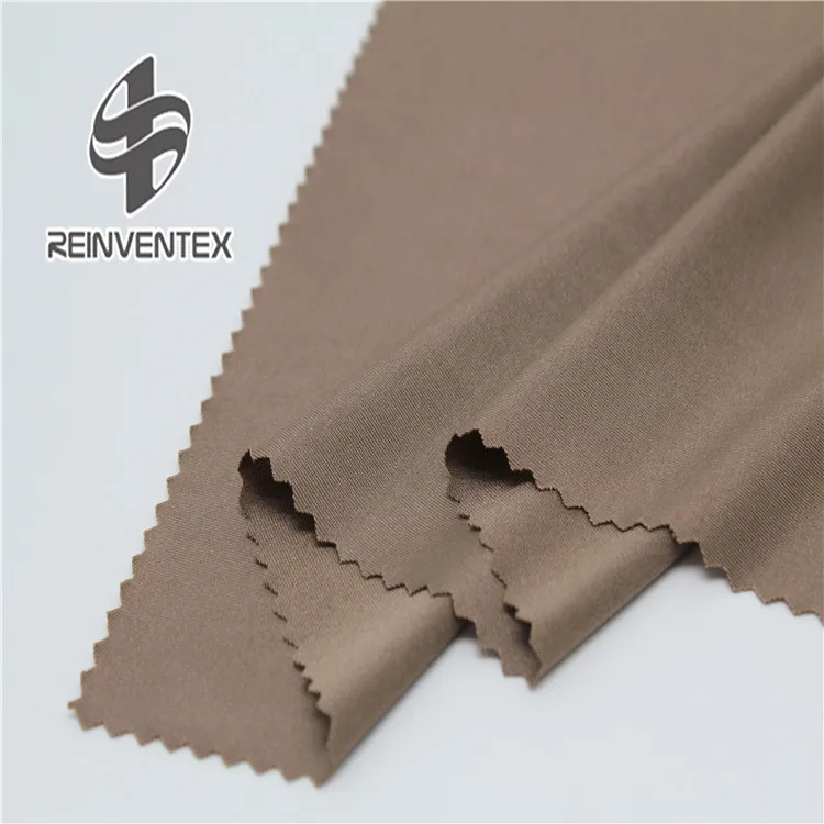 
1754 Shaoxing wholesale knit smooth single jersey shiny polyester spandex stock lot fabric for tshirt vest 