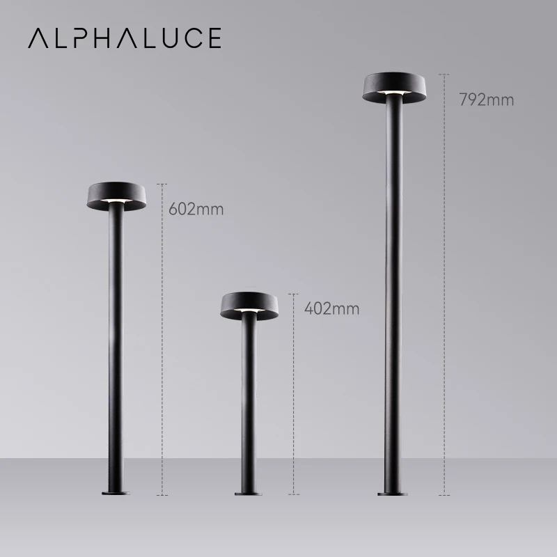 New Design Customized 400Mm 600Mm 800Mm Outdoor Lawn Lamp Hotel Villa Landscape Pillar Post Dc24V Led Bollard Light