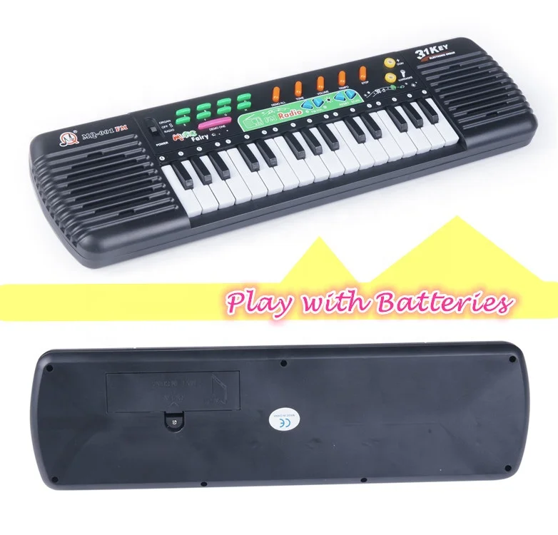 
Cheap Price Children 31 Keys Plastic Toys Piano With Microphone and Radio 