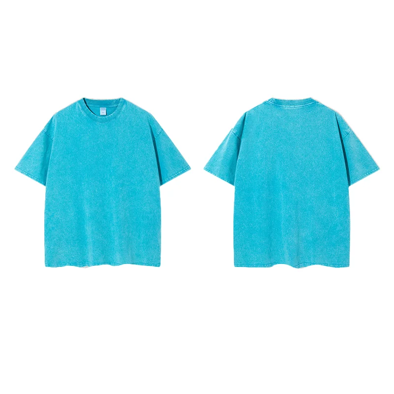 Custom Streetwear Mens Blank Unisex 260GSM Batik Acid Wash 100% Cotton Tee Oversized T-shirt Print Logo Vintage T Shirts