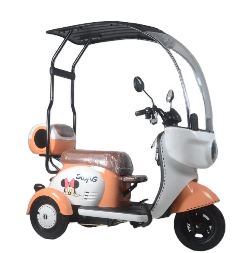 China New Model 3 Wheel Electric Tricycle Taxi Moto Bajaj Tuk Rickshaw for Sale