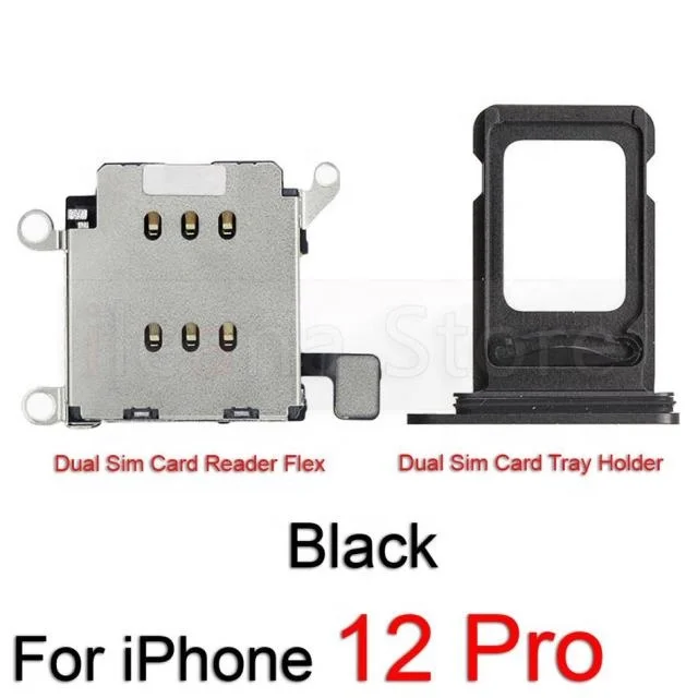 Repair Replacement Parts Dual Sim Card Reader connector Flex Cable For iPhone 12 Sim Card Tray Slot Holder for iPhone 12 Pro