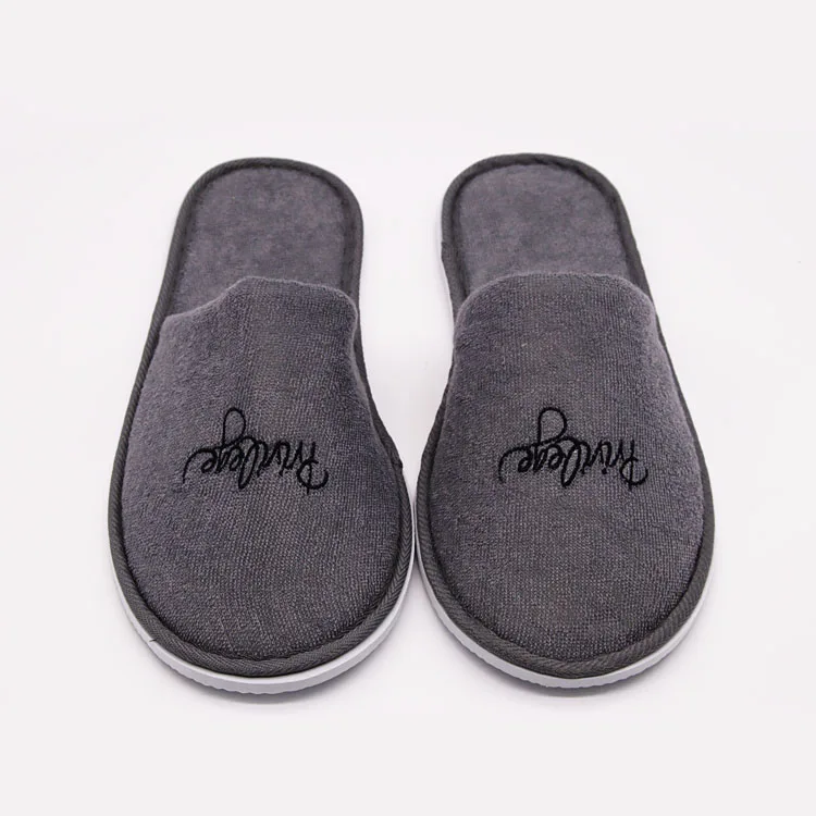 Privilege Hotel Custom Slippers 3 Star Hotel Disposable Custom Soft Velvet Slippers