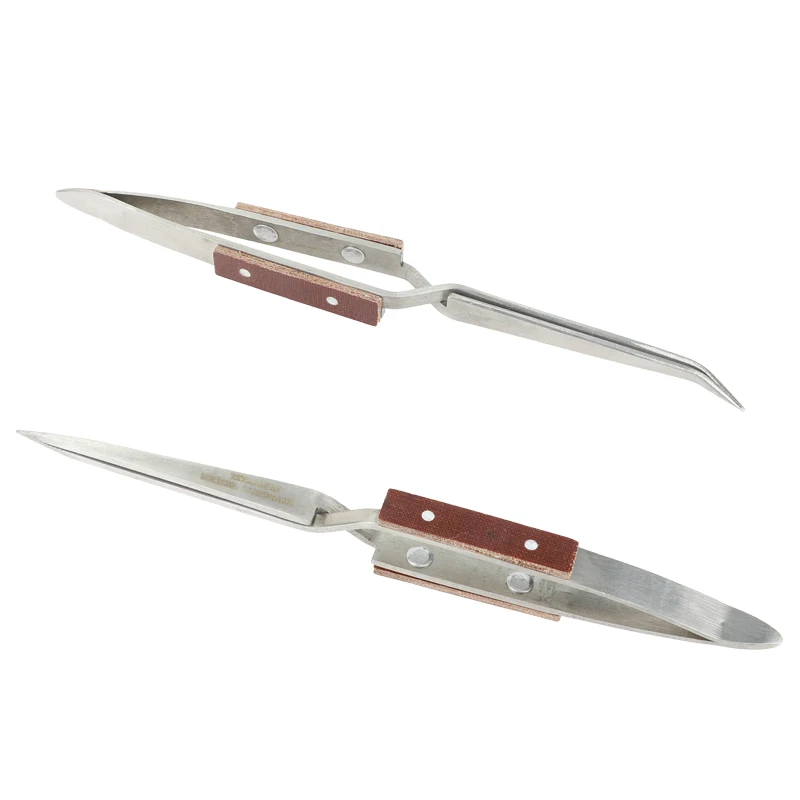 High Quality Jewelry Making Rebound Tweezer Diamond Gem Tweezers Stainless Steel Cross Lock Tweezers Jewelry Tool