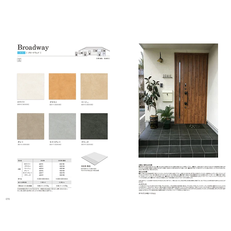 
Full Body Japan Style Matt Finish Anti Slip R13 Living Room Bathroom Ceramic Porcelain Floor Tile 30x30 