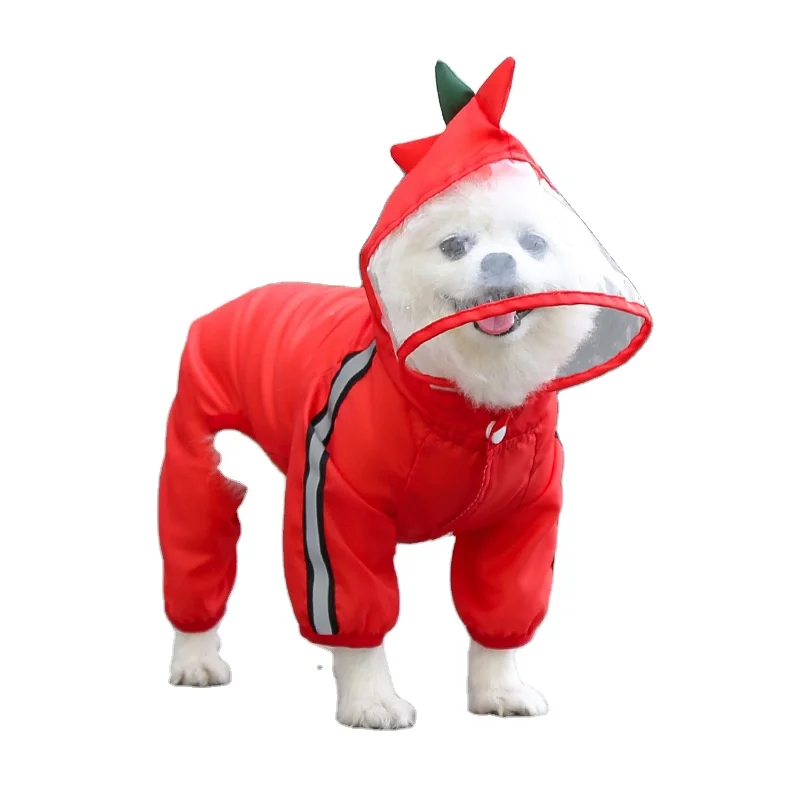 Waterproof Pet Raincoat for Dog Pet Lightweight Rain Jacket with Hoodies