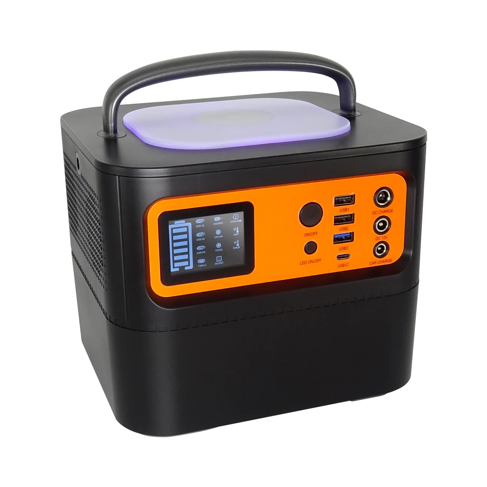 Long Cycle Life USB Charger 500W Portable Power Station for Mobile Phone Laptop Drone Car Refrigerator Camera Projector