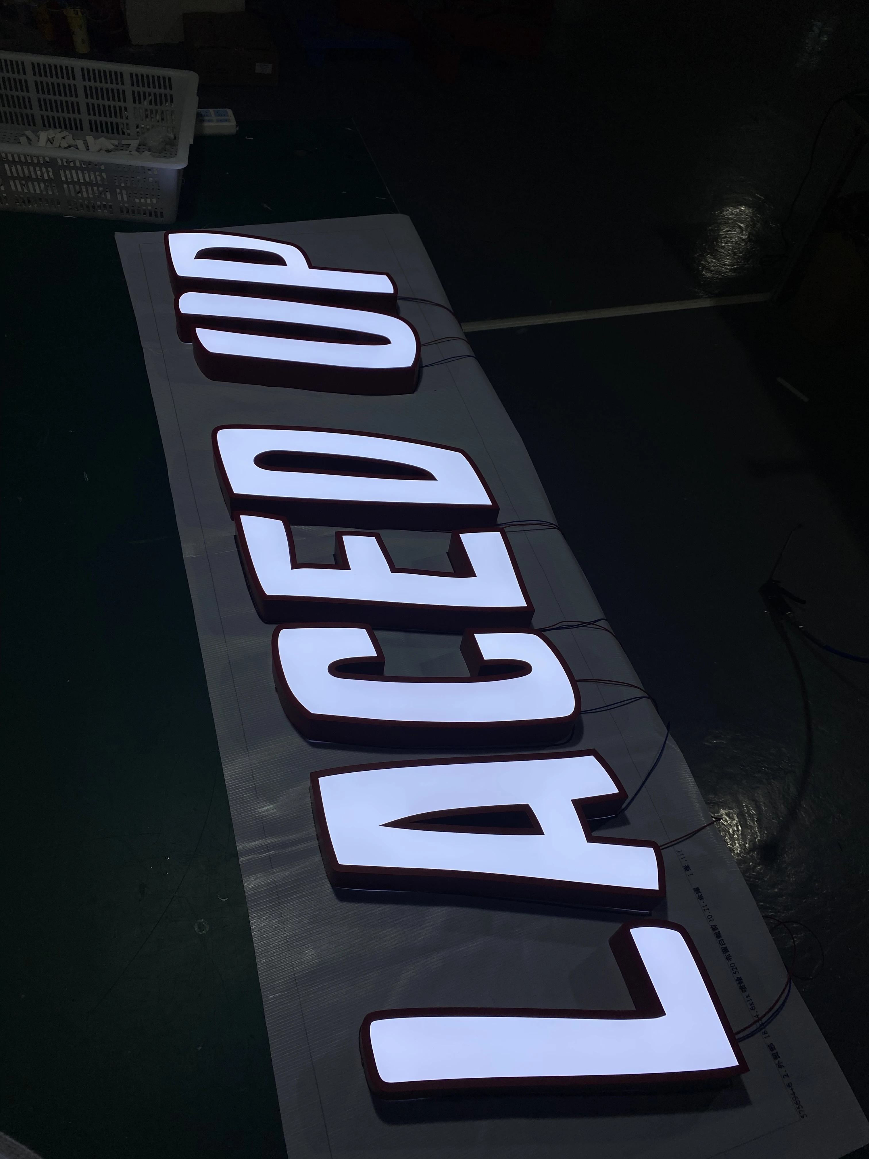 Stainless steel waterproof led Illuminated signboard led channel letters outdoor 3d led Front-lit letter Electronic sign