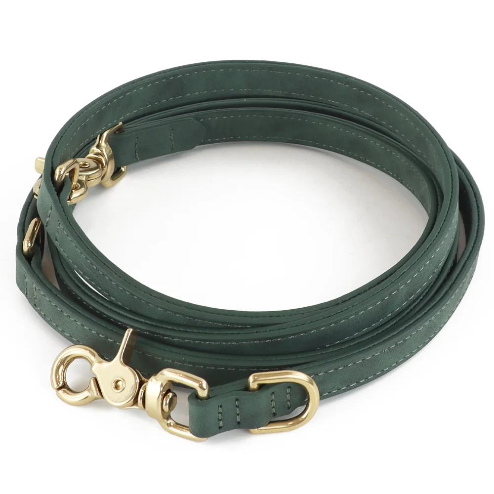 New Style Pet Accessories Adjustable Leather Dog Leads and Collars Luxury Gold Hardware Dog Leash