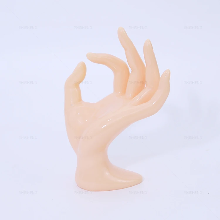 SHI SHENG Black Plastic OK Hand Ring Holder for Chain Ring Necklace Jewelry Display Stand Holder