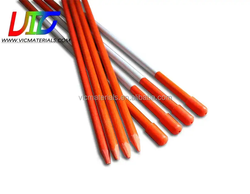 Economical fiberglass driveway marker stakes with light, Orange fiberglass mark stakes, fiberglass plow markers