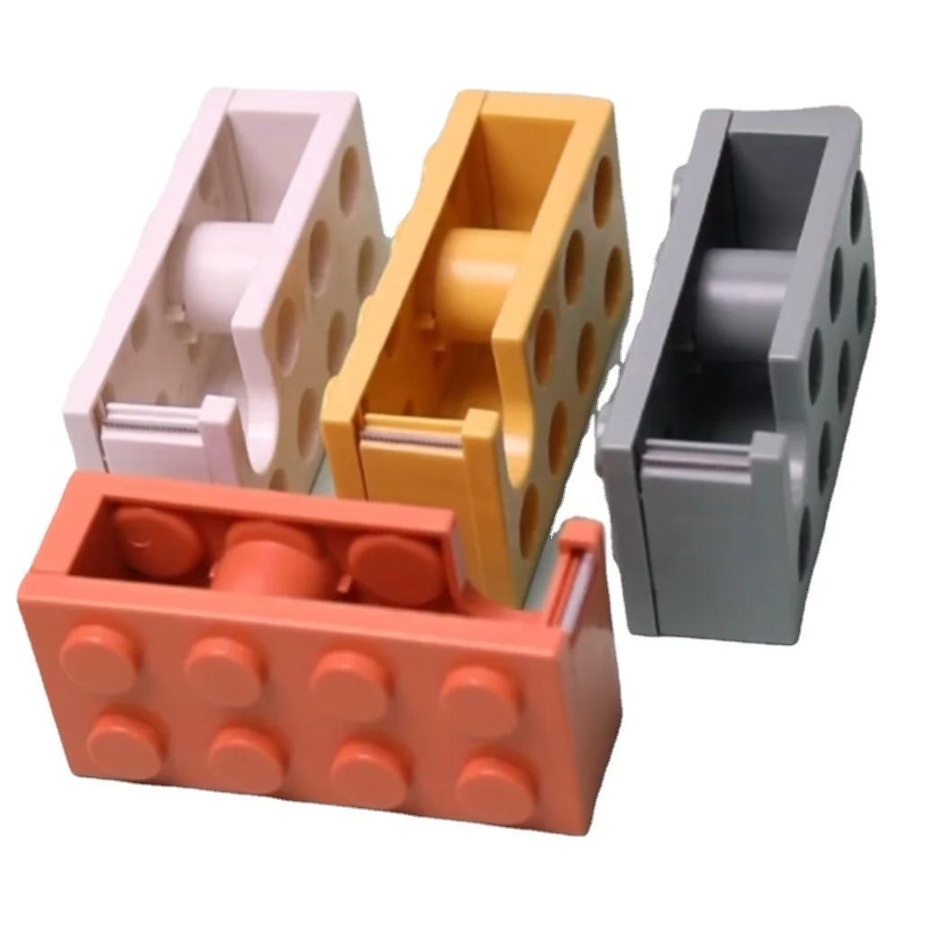 Настольный Резак для ленты Lego A3098Desktop офисные канцелярские принадлежности Прозрачная основа и бумажная клейкая лента разделенная коробка хранения