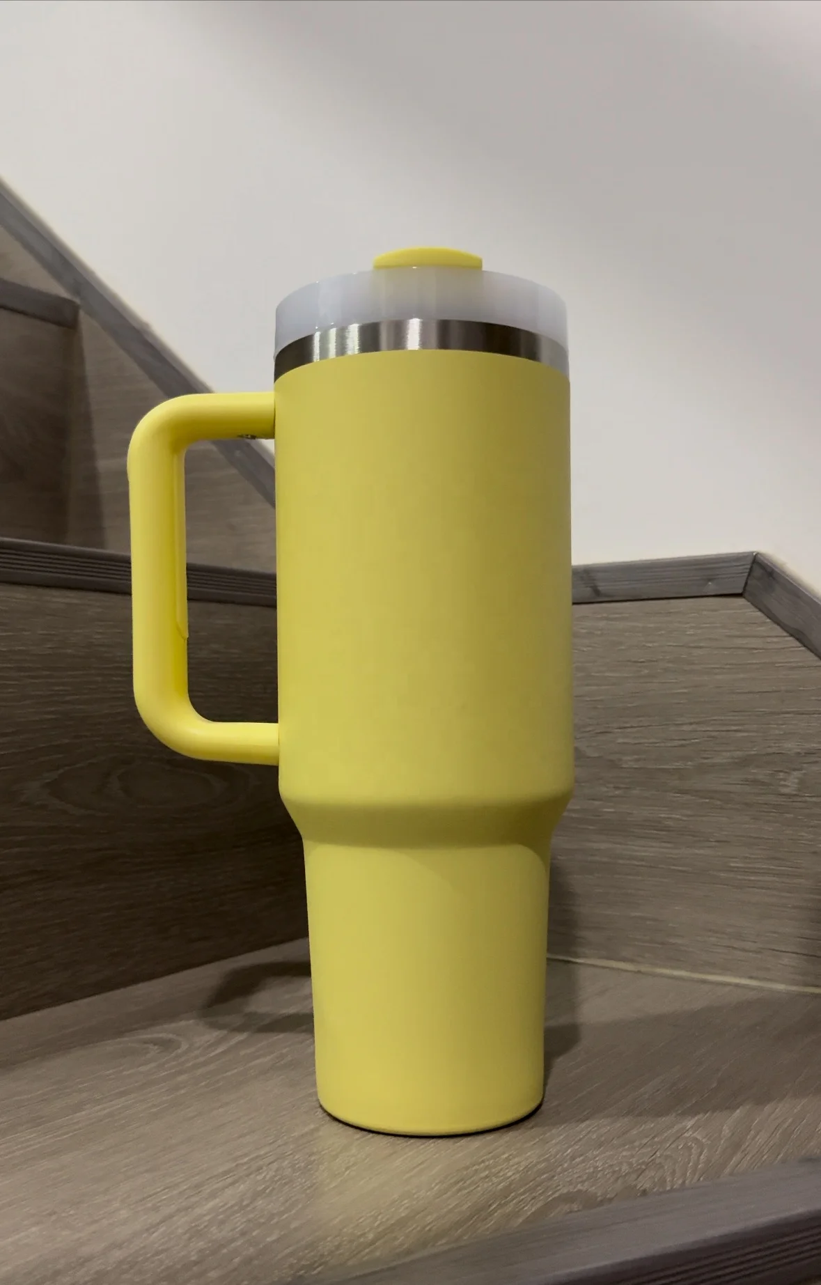 40oz car  second generation stainless steel handle water cup Car cold cup Large capacity straw ice bully