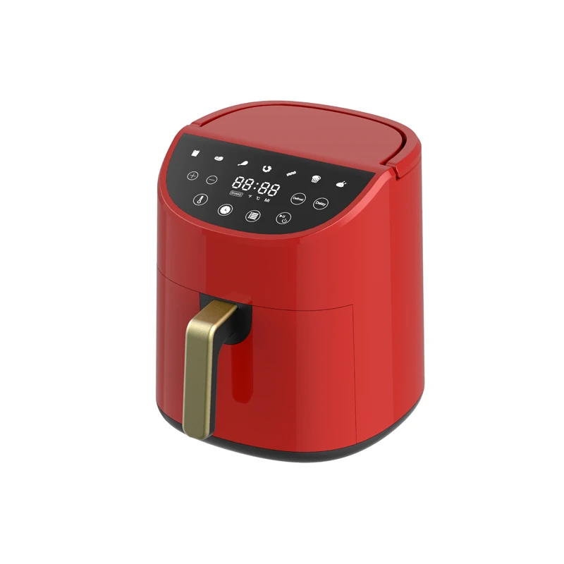 Hot Sale Airfryers Electric Hot Deep Air Fryer  Light Basic Silk Body Steel Stainless Logo Power Surface Plug Rohs