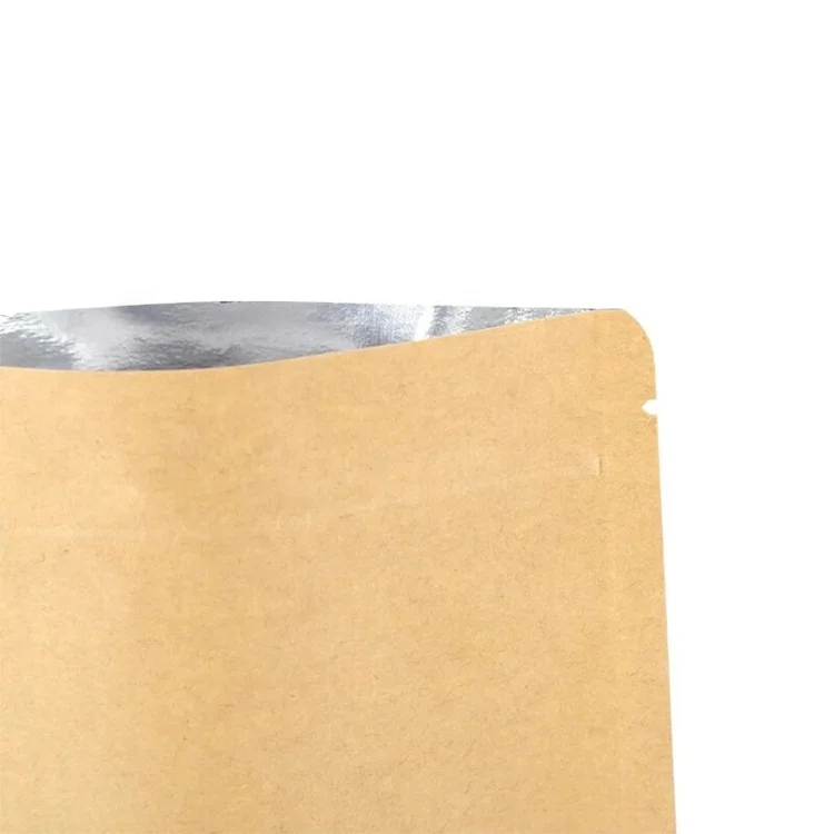 
Custom Printed Tea Aluminum Packaging Kraft Paper Stand Up Heat Sealed Ziplock Mylar Foil Bags 