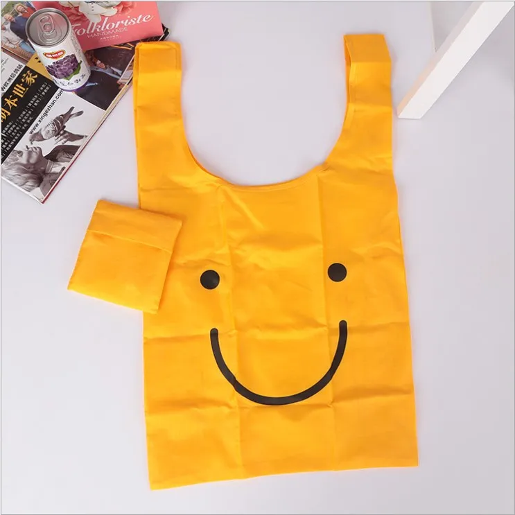 Eco New Products polyester bag foldable Washable grocery polyester foldable reusable eco friendly tote bags