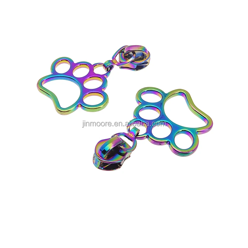 #5 Paw Print Zipper Pulls Bag Cloth Purse Zipper Yards Puller Wholesale