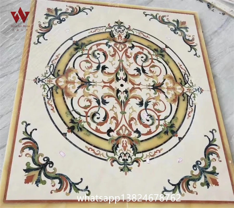 high quality marble waterjet medallions flooring marble for lobby flooring tiles foshan