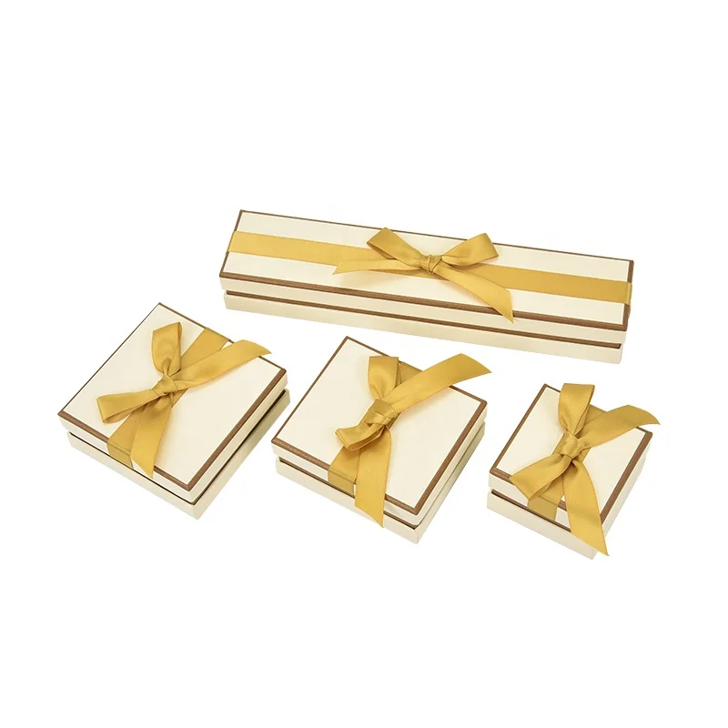 custom logo cardboard slide paper box for safe jewelry with ribbon
