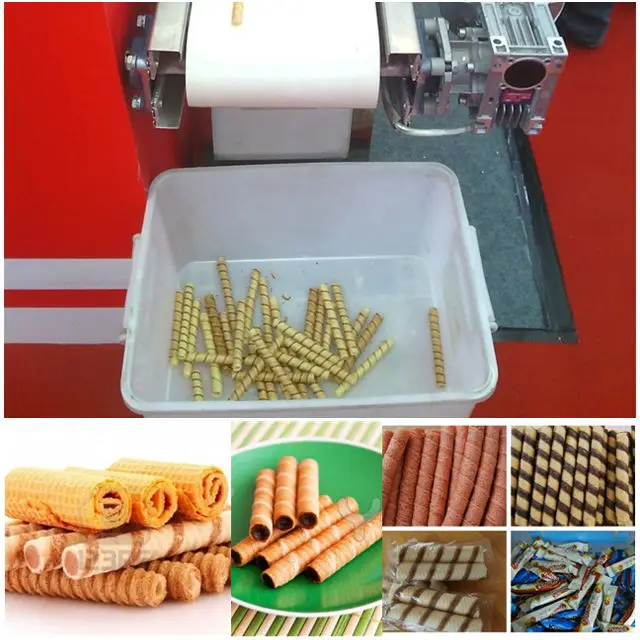 High Productivity Wafer Roll Making Machine Wafer Stick Factory Machine Wafer Roll Small Line Egg Roll Snack Machine In China