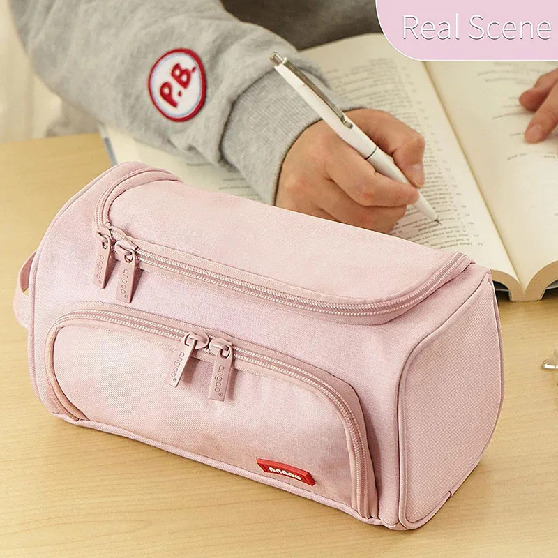 Customized Large Capacity  Storage Pouch gift Marker Zipper Pen Pencil bags Case Bulk Stationery Holder pouch With Zipper