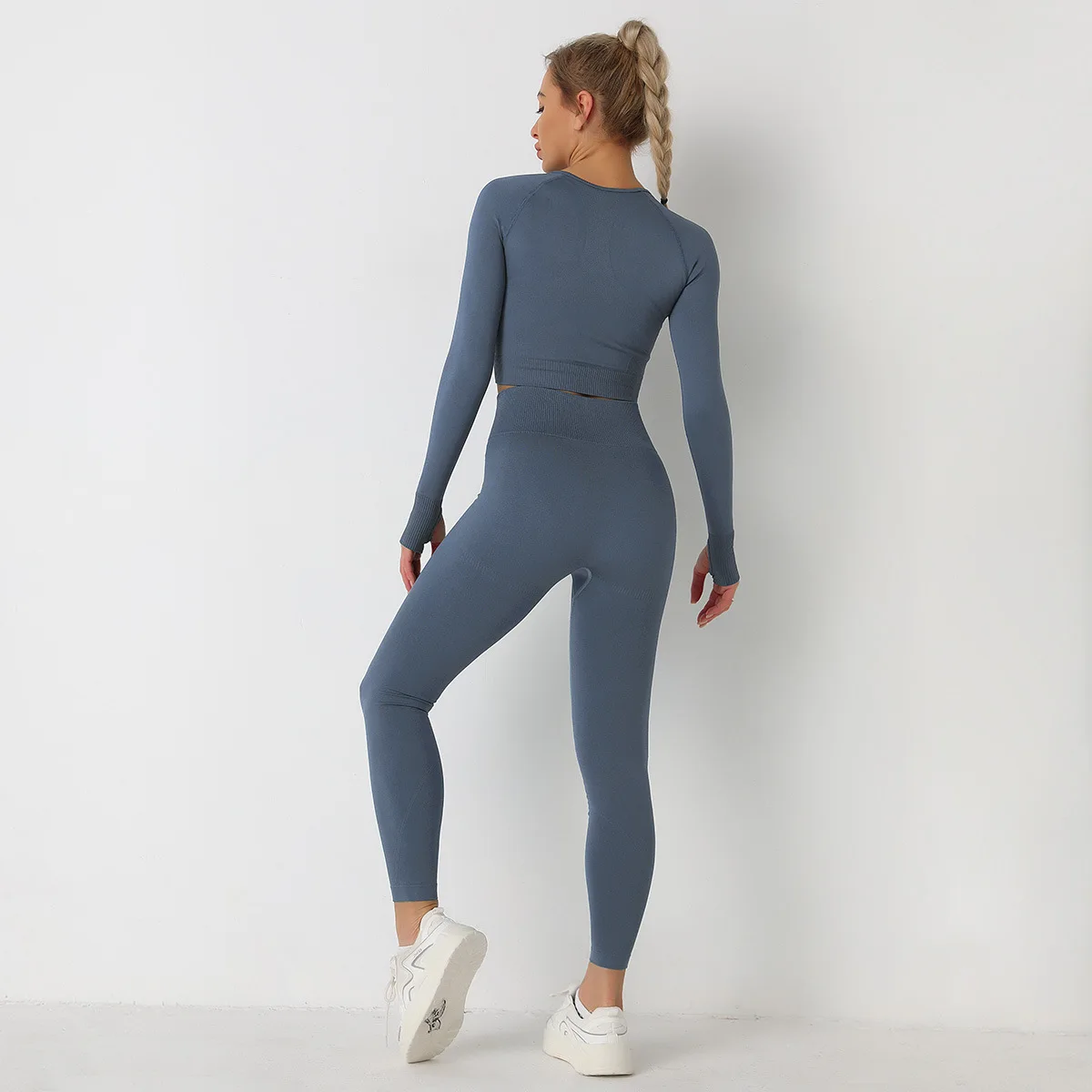 fall winter ladies two piece sportswear set for women yoga outfit women sets workout trousers push up tights for women
