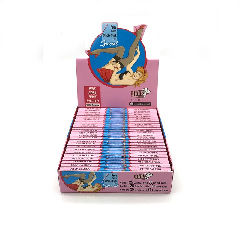 Bros Pink Paper 110*44 mm rolling paper for smoking