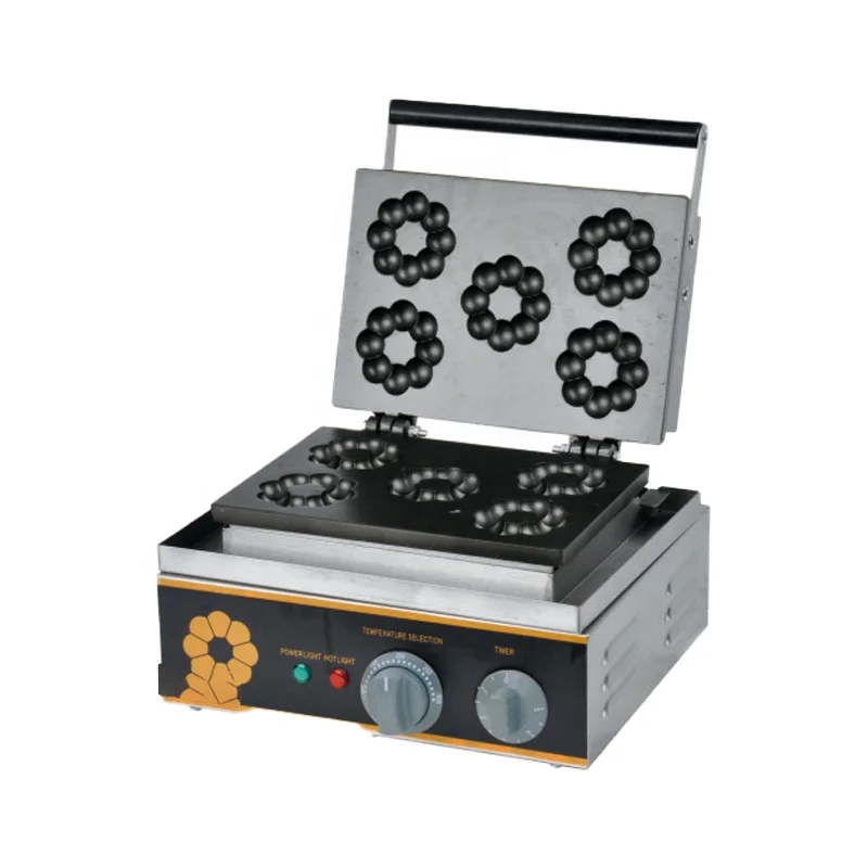 Home Use&Commercial New Design Waffle Maker Shapes Plum Shaped Waffle Maker Automatic Machine for Snacks Donut Machine