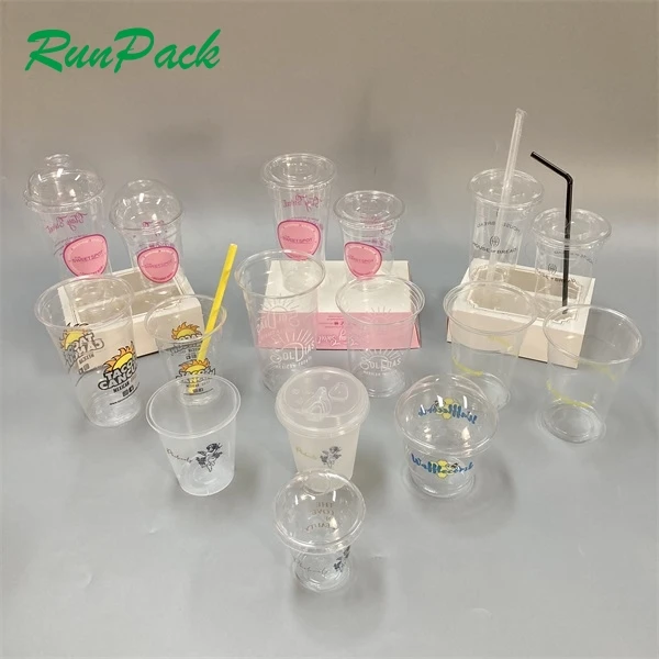 Coffee Shop Disposable Cups Customize 14oz Plastic Cups High Quality Plastic Cup With Lip PP Very Cheap Price