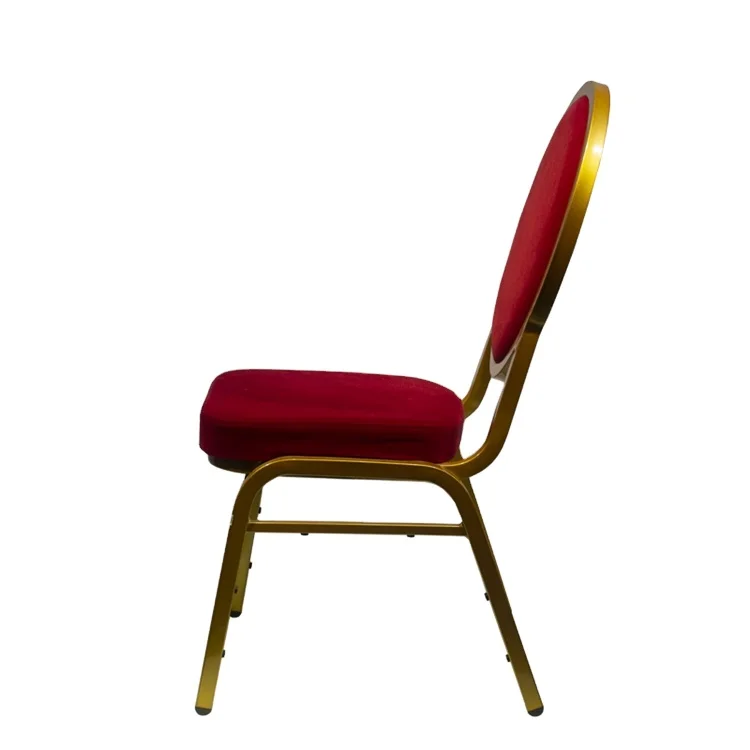 Hall Round Back Red Metal Living Room Hotel Chairs Banquet Wedding Chairs