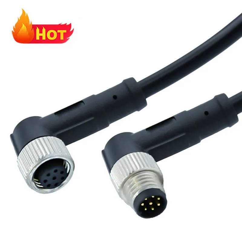 Rigoal Custom 3 4 5 6 8 12 17 Pin M8 M12 Waterproof Cable Electrical Terminal Connector Factory