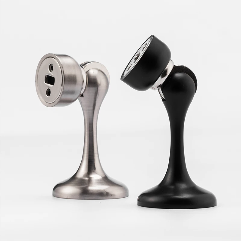 High quality wall protector black zinc alloy magnetic door stopper