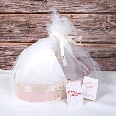 AN High-grade Creative Baby Cradle Crib flower Box Full Moon gift Box Packing soap bouquet gift box