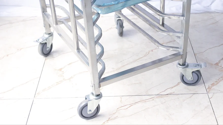 Hotel Bakery Cooling Tray Rack Stainless Steel Trolley Cart