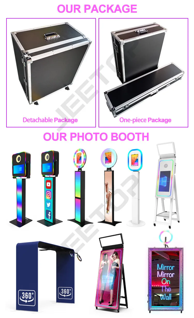 Dimmable Led Lighting Photo Booth Single-shot Photos,And Social Sharing