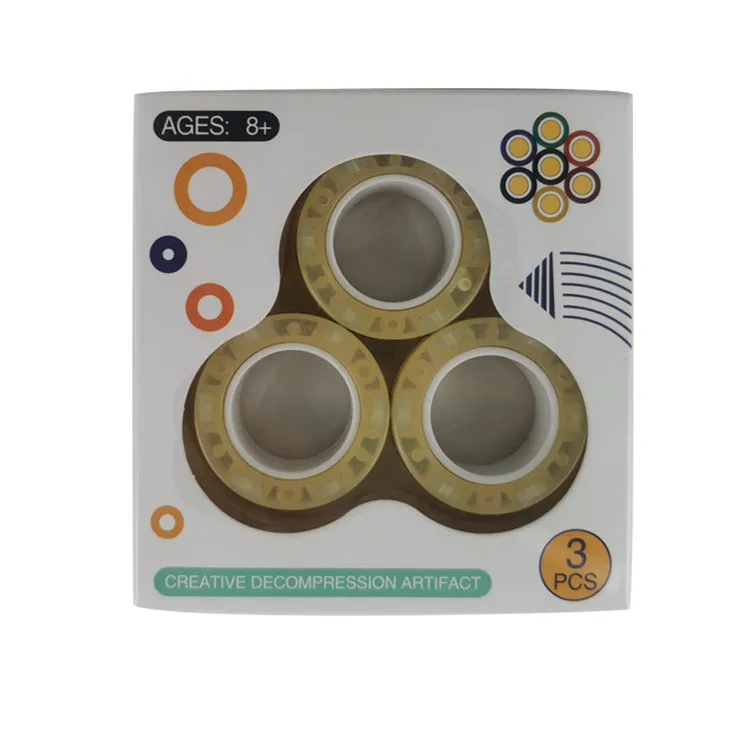 Amazon hot sale other toys stress reliever finger magnetic ring toy fidget spinner