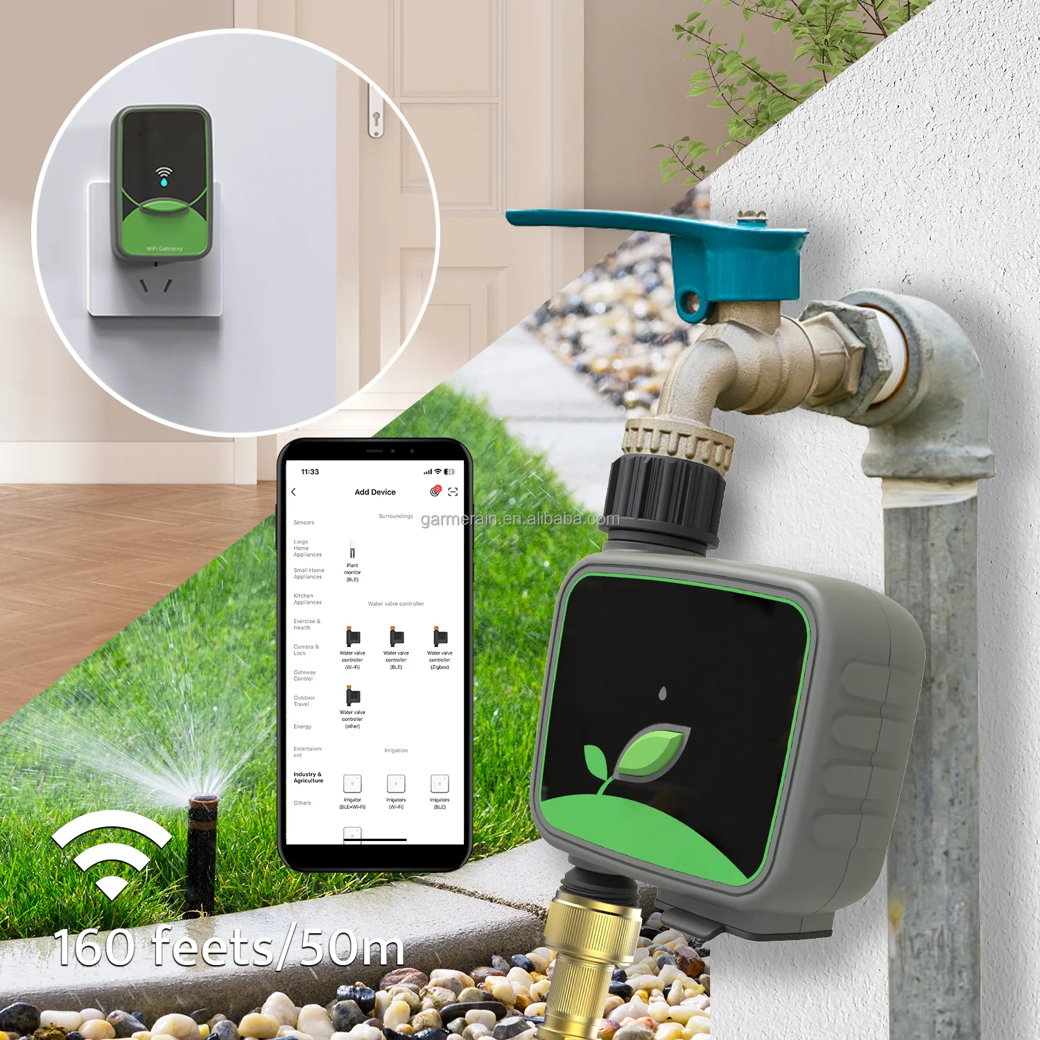 Wi-Fi садовый таймер для полива легкий механический воды цифровой шланг