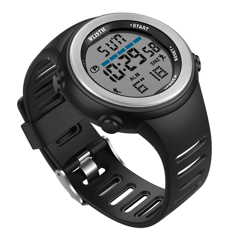 WLISTH S8001 G цифровые водонепроницаемые мужские часы 30 м большой экран удар Качество wathces