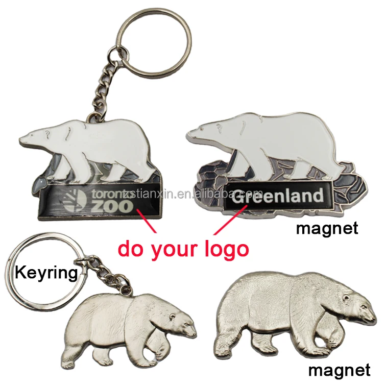 Zoo Souvenirs for Greenland Polar Bear Fridge Magnet