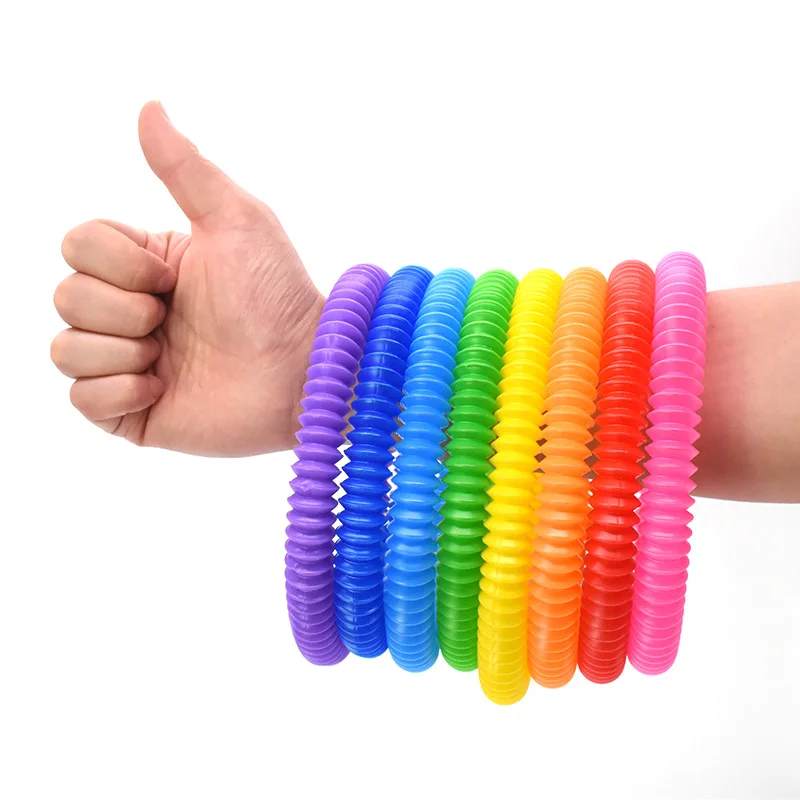 The New Tubes Sensory Plastic Tube Toys 3CM for Autistic Fidgets Children Educational Toys for Kids Autism For Boys Girls Tube
