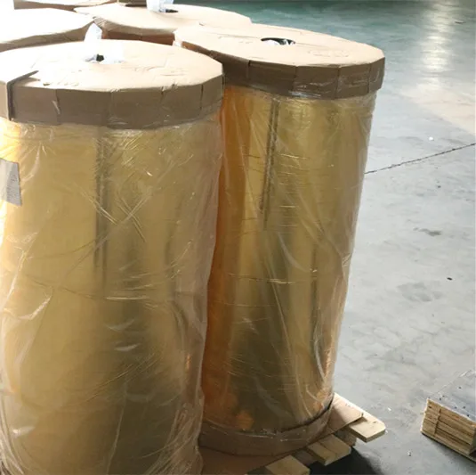 25 micron Hot saling 6inch bopp pet metalized thermal gold film
