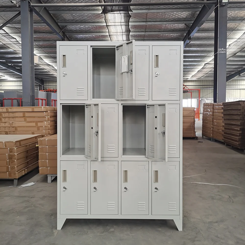 Manufacturer wholesale price steel locker cabinet metal school storage 12 door locker gym locker for sale