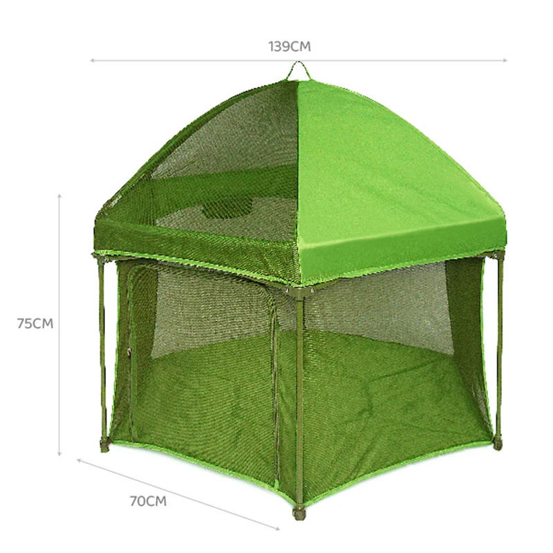 Outside Folding Breathable 6 Side Mesh Game Playpen for Baby Kids