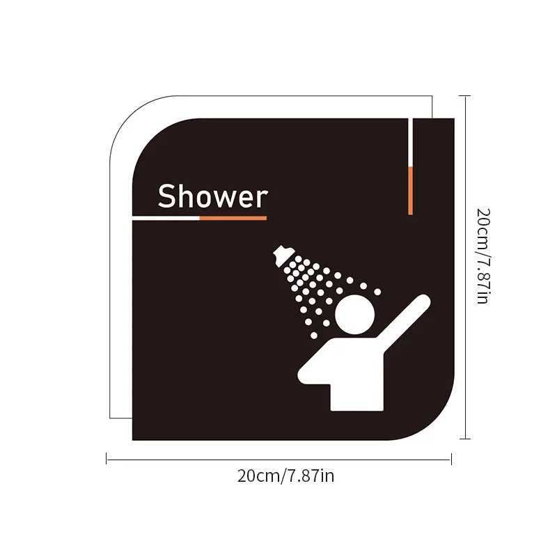 Restroom Sign Acrylic Material Doorplate China factory Hot sale For Hotel For Bathroom For Door Men and Woman Restroom Sign