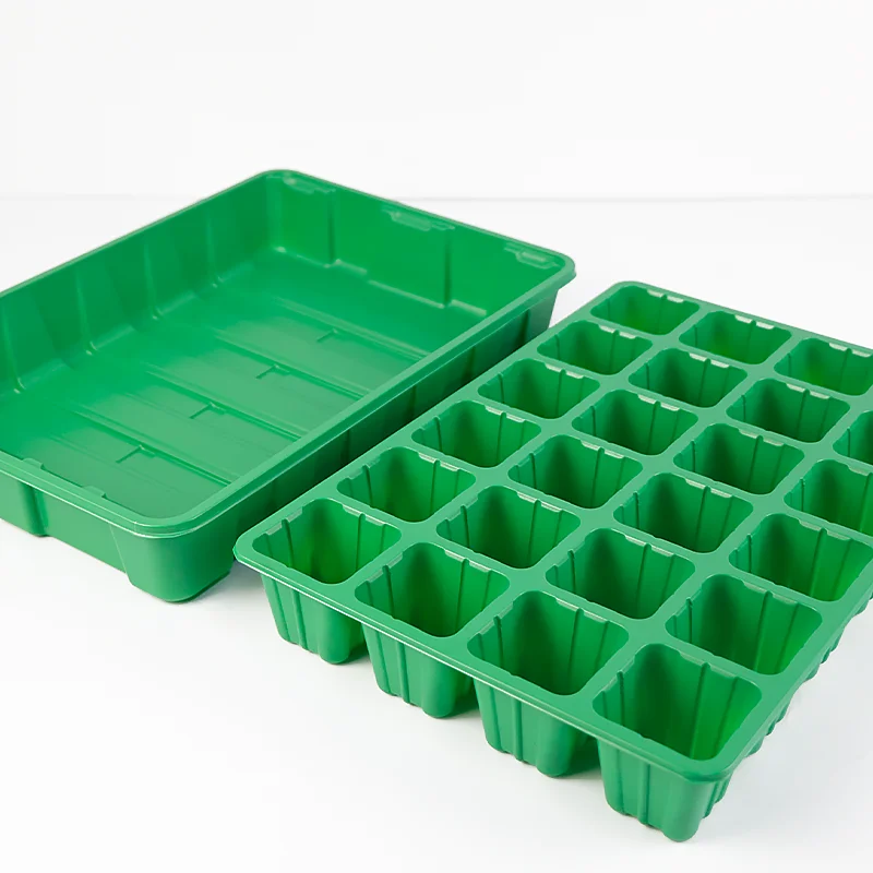 24 Cells High Efficiency Greenhouse Ps Plant Grow Indoor Nursery Propagation Germination Seed Tray with lid