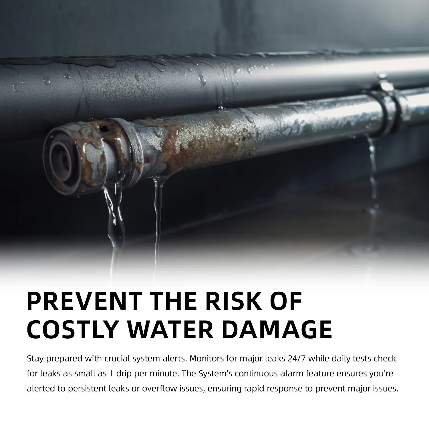 ExcellentSmart Water Sensor Household Leak Detection System Water Leak Detector IoT Remote Monitoring