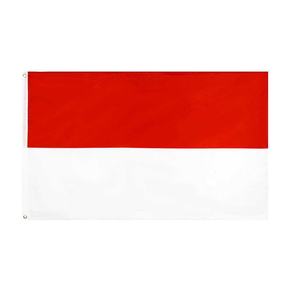 Fast Delivery Fade Resistant 3x5ft Polyester Pennant Red White Indonesia Flag in Stock